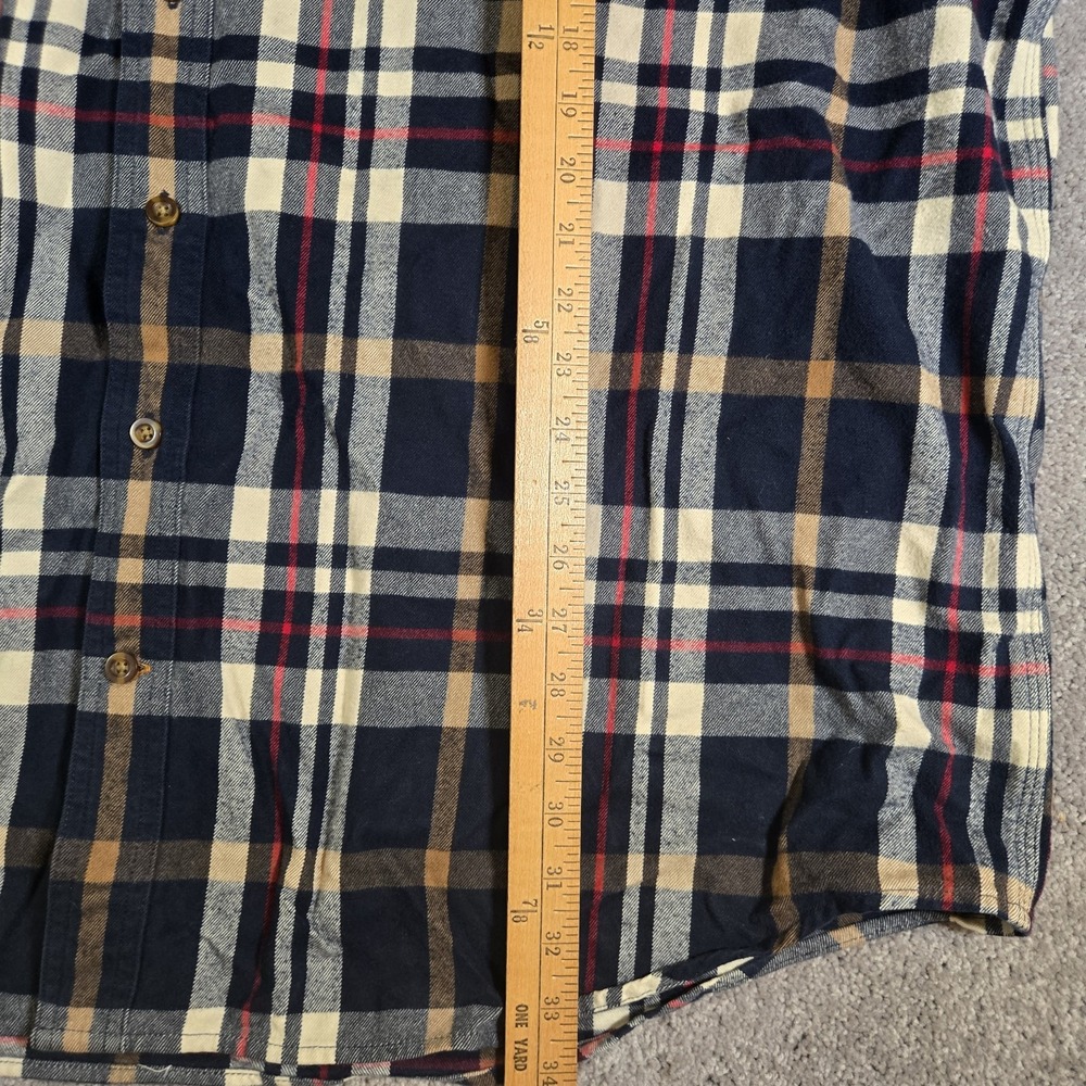 Carhartt Heavyweight Flannel Button Up Plaid Shirt Original Fit Size 3XL Navy - Picture 5 of 7